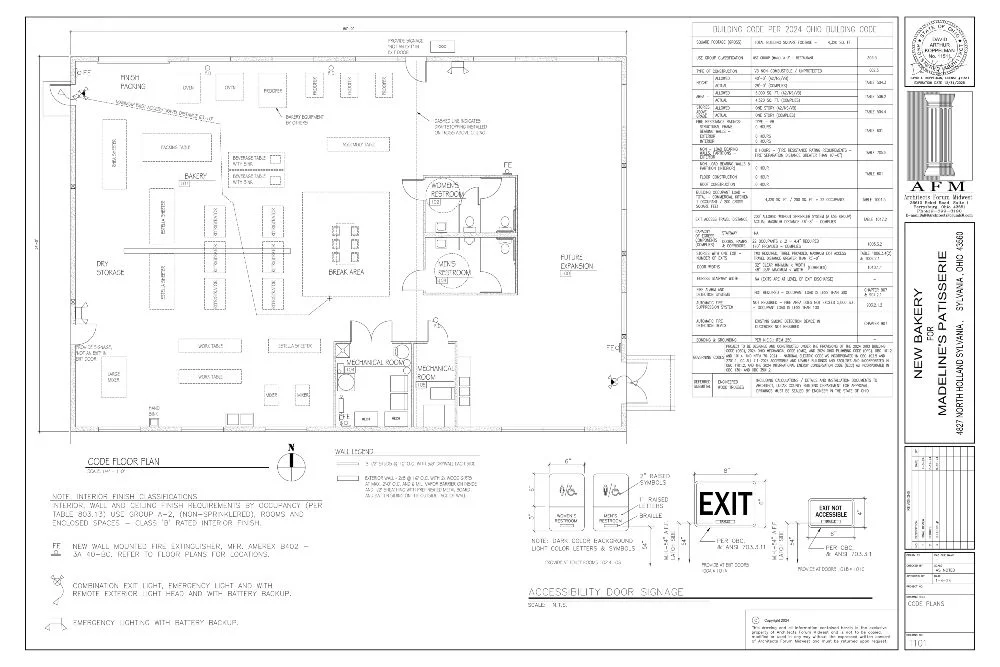 bakery construction blueprint